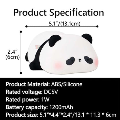 Cute Panda Silicone Night Light