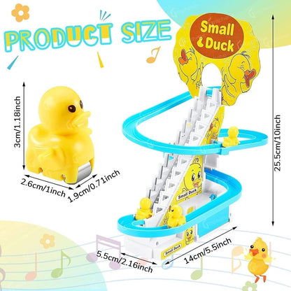 Duck Slide Stair Climbing Toy Escalator with Lights and Music Track