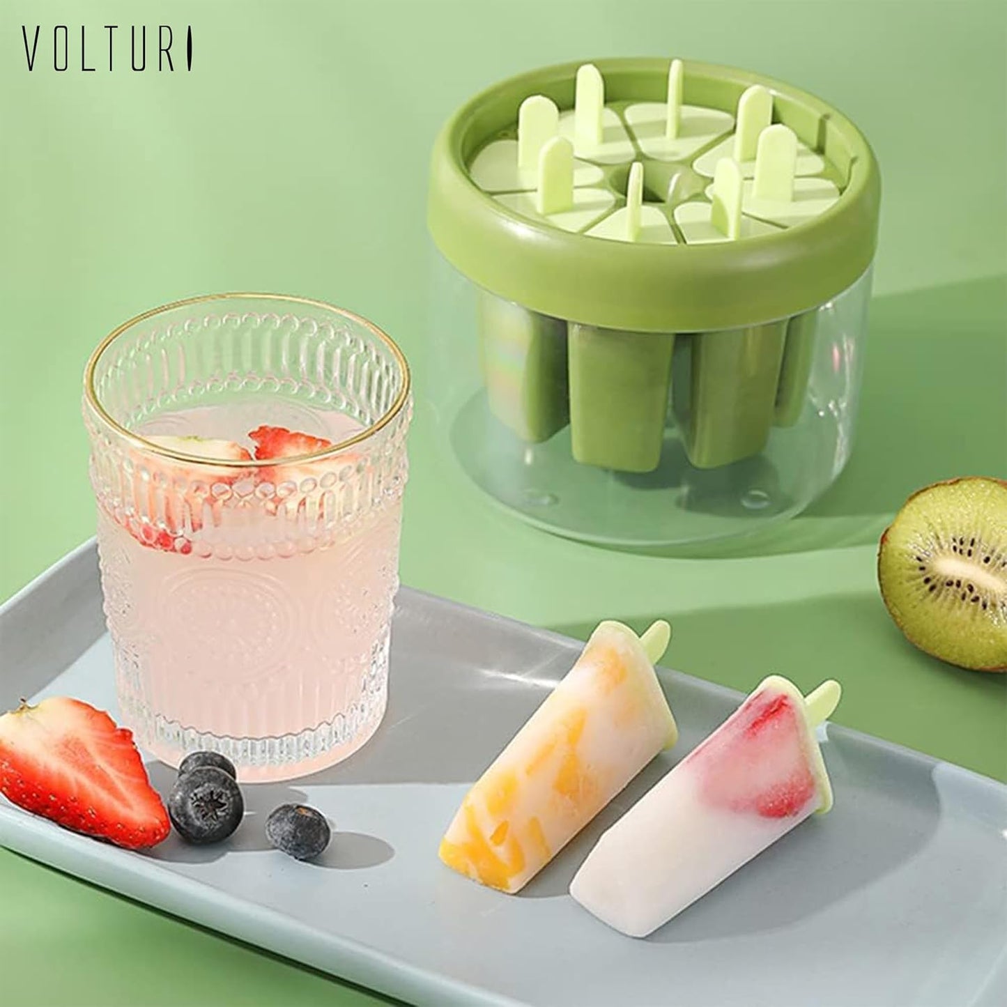 Reusable DIY 8 Pieces Ice Pop Mould
