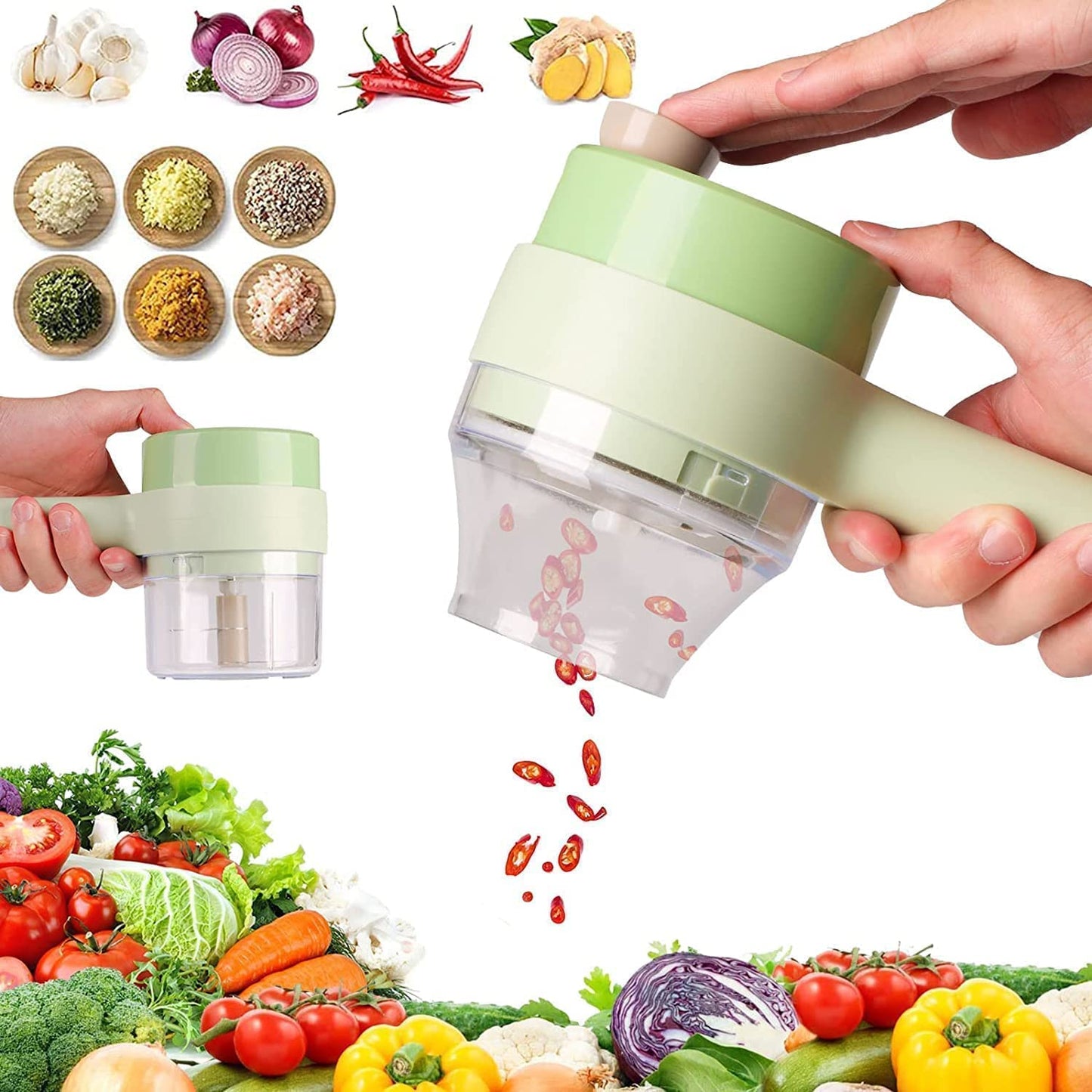 4 in 1 Portable Electric Vegetable Cutter