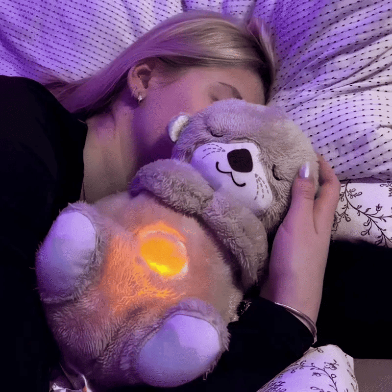 Breathing Teddy Bear with Soothing Music, Comfort Plush